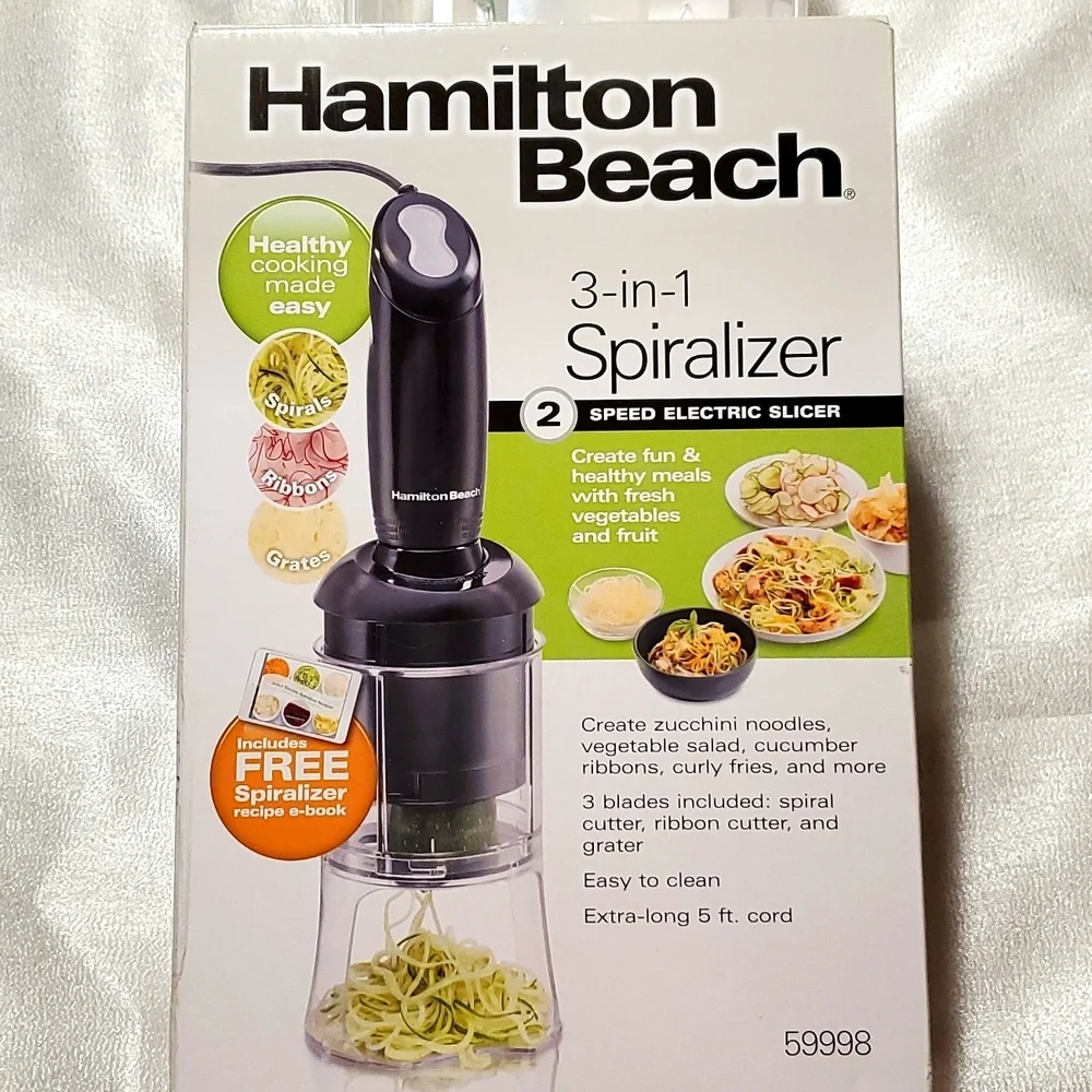 New Hamilton Beach 3-in1 Spiralizer 2 Speed